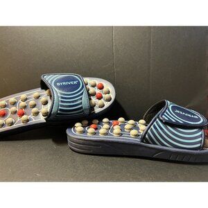 Acupressure Foot Massage Therapeutic Sandals Size L Blue Shoes